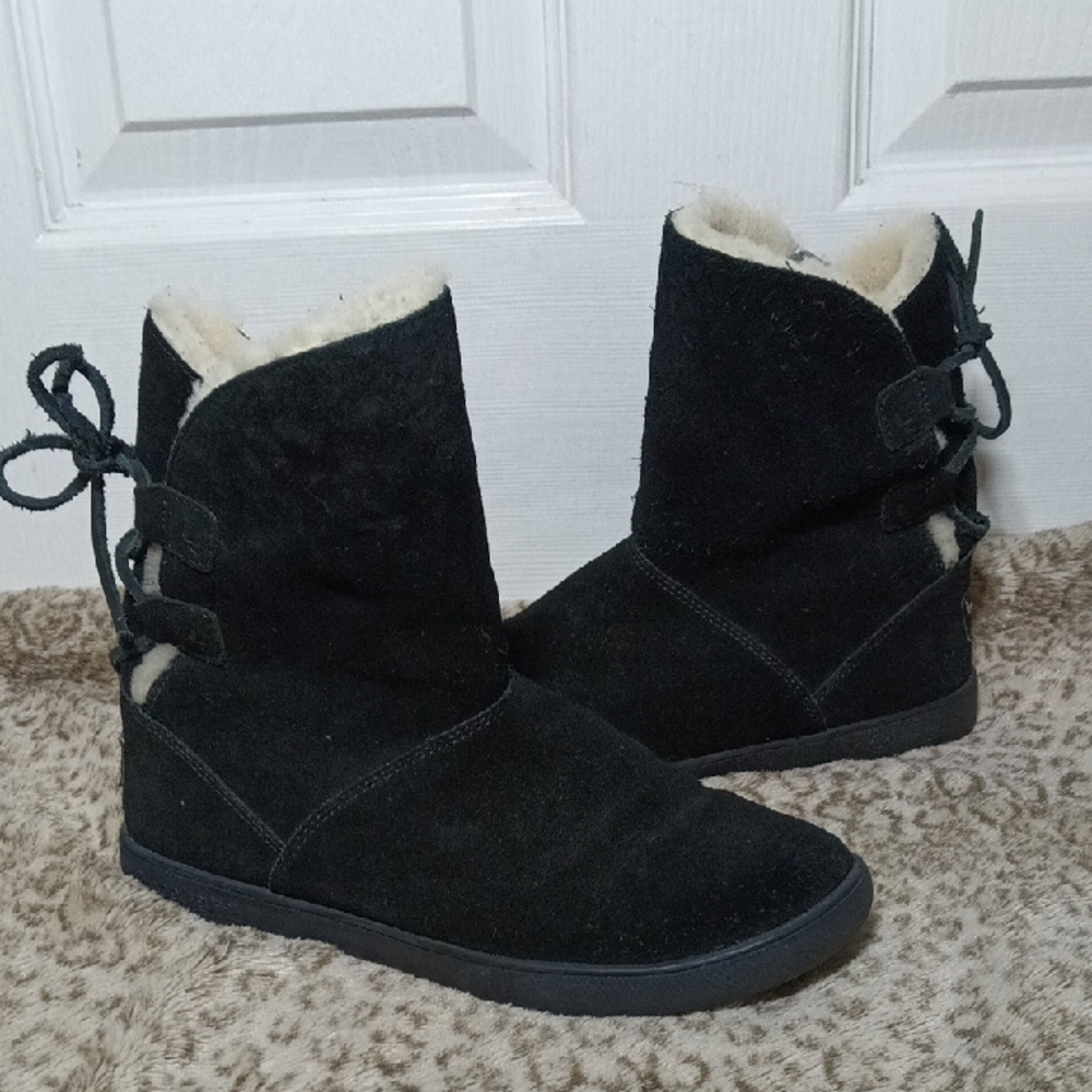 Koolaburra By UGG Black Suede Winter Boots